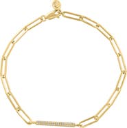 EFFY 14K Gold Plated Sterling Silver Pavé Diamond Bar Bracelet - 0.11ct.