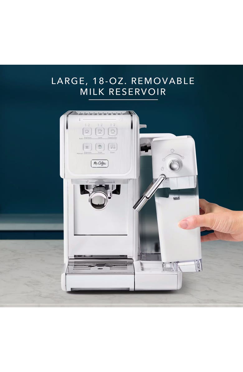 Mr. Coffee OneTouch CoffeeHouse Espresso, Cappuccino, and Latte Maker, Alternate, color, White