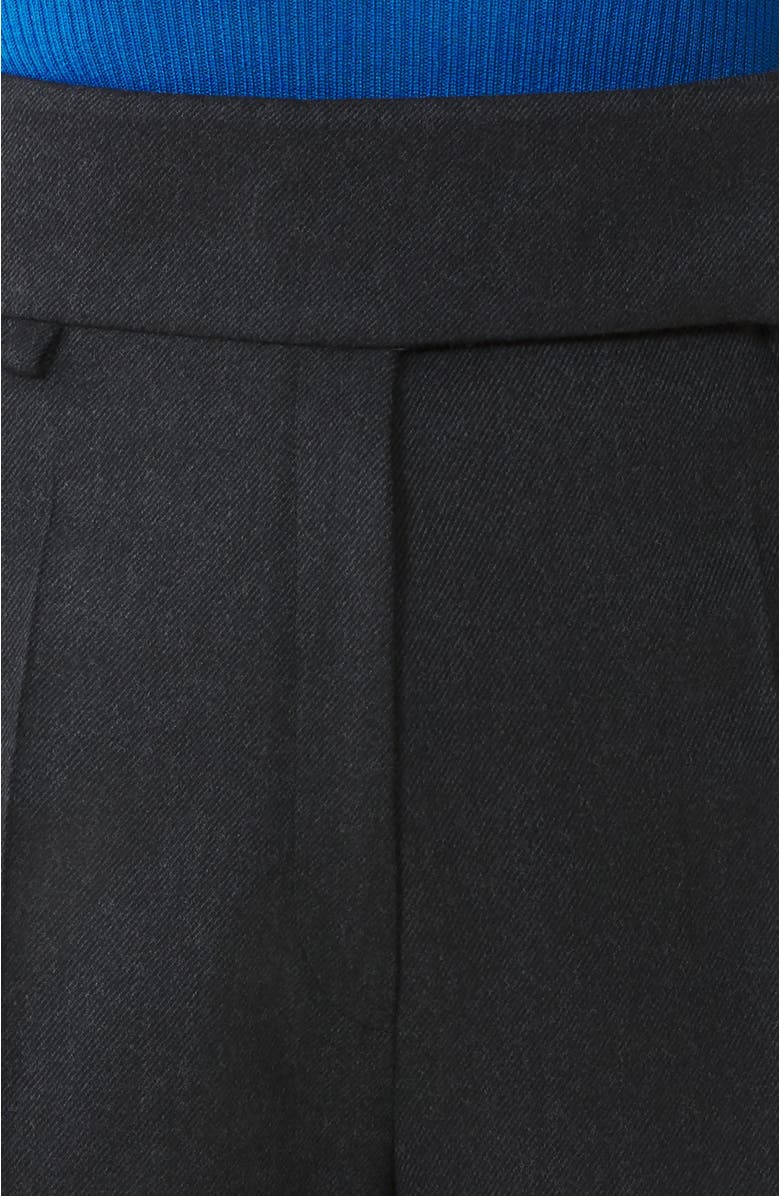 Lanvin Cigarette Pants In Flannel, Alternate, color, Anthracite