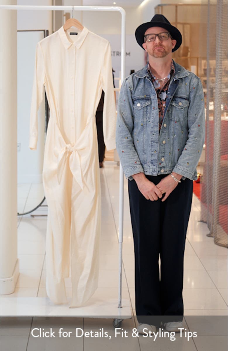 Long Sleeve Techno Rayon Maxi Dress, sales video thumbnail