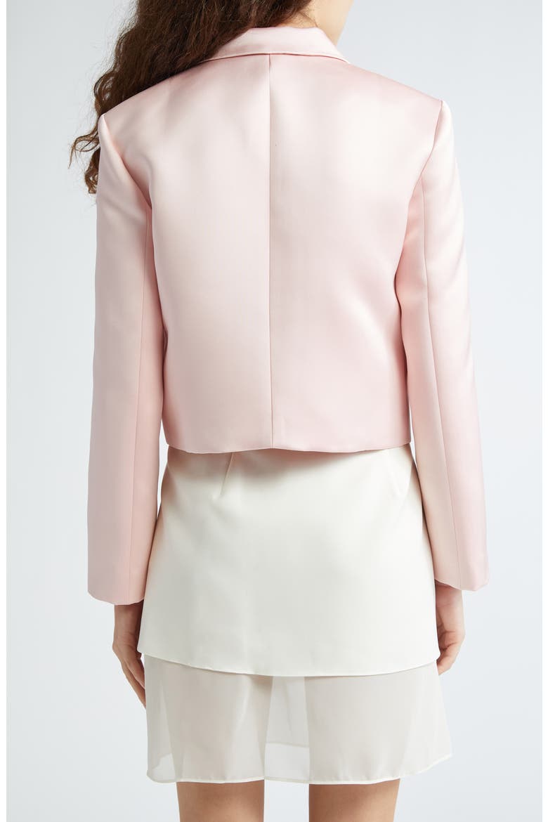 Charm Satin Crop Jacket, Alternate, color, PINK