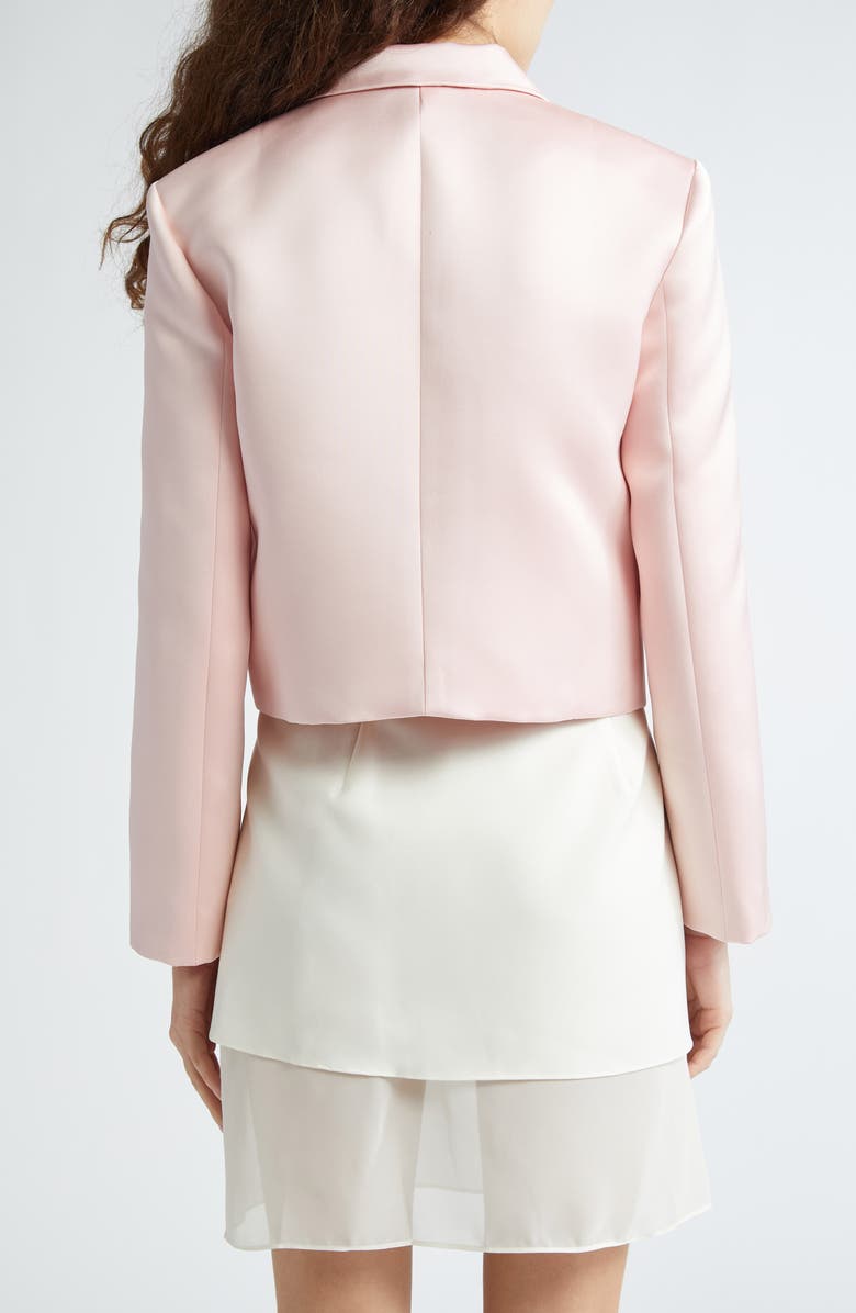 Sandy Liang Charm Satin Crop Jacket, Alternate, color,