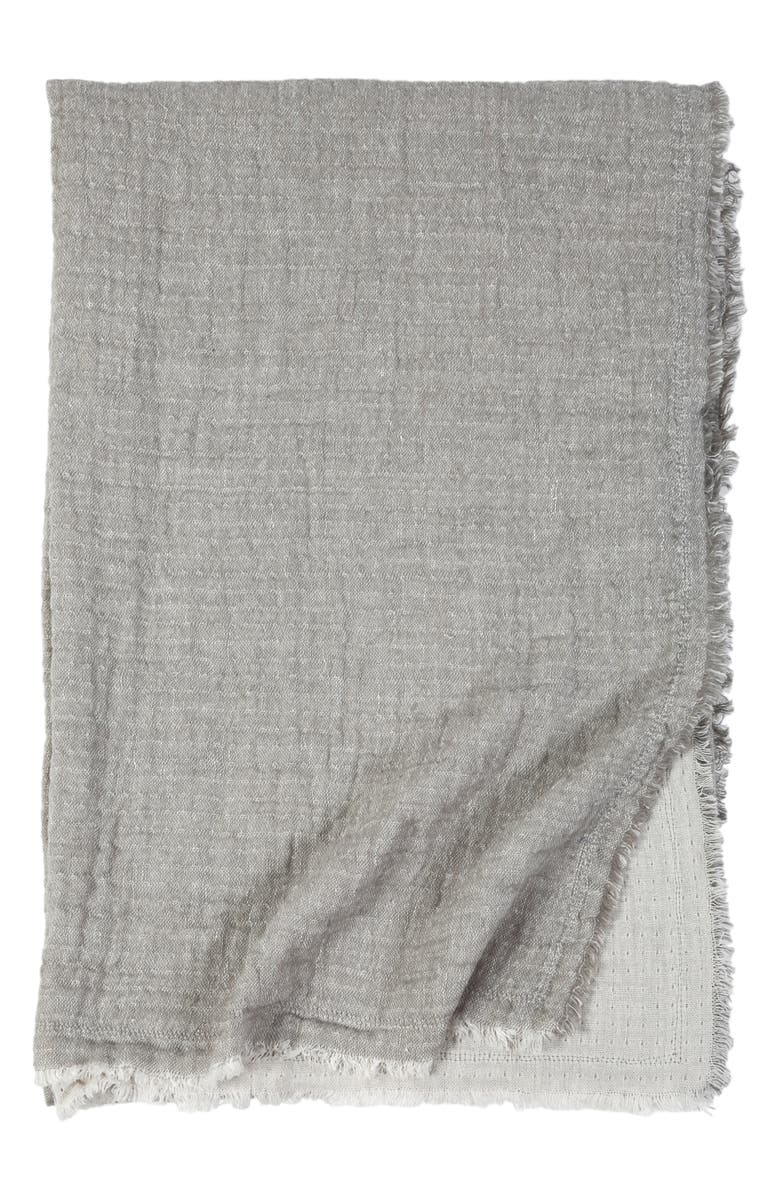 Pom Pom at Home Hermosa Oversized Cotton & Linen Throw Blanket, Main, color, 