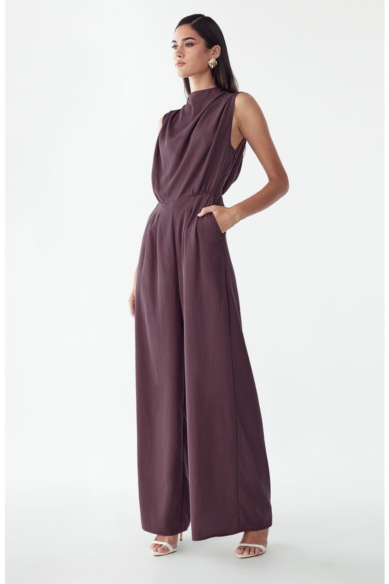 Annie Jumpsuit, Alternate, color, Aubergine