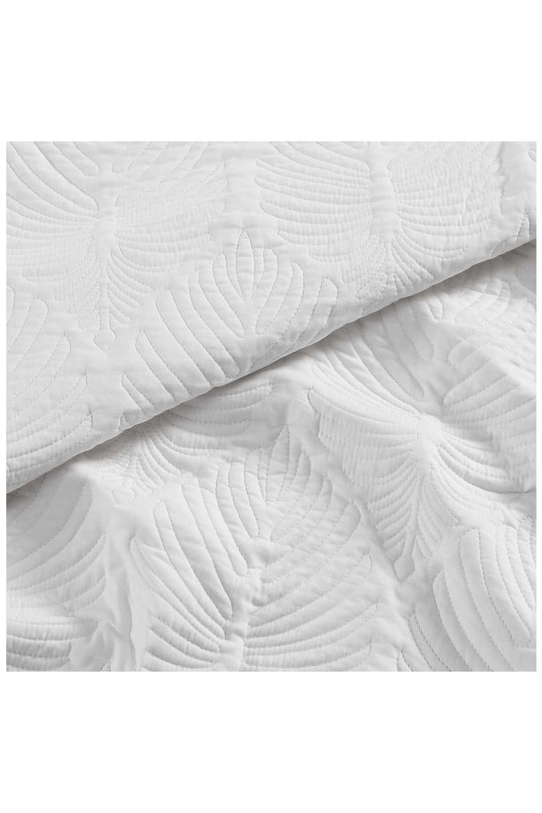 Line Palm Reversible Cotton Quilt Set, Alternate, color, WHITE