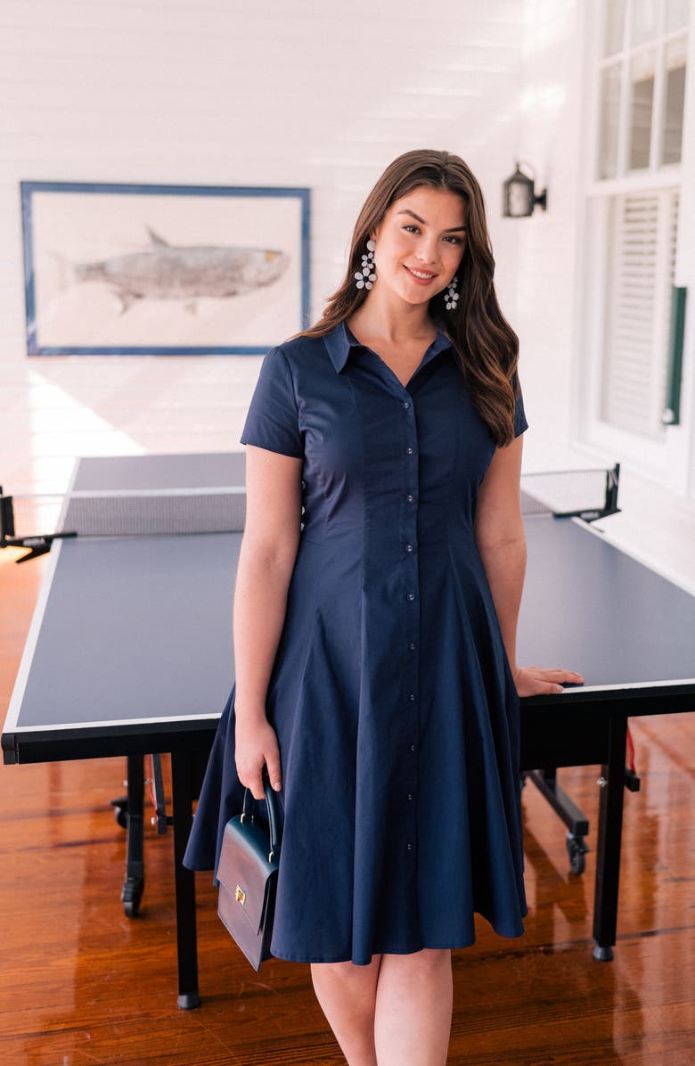 Gal Meets Glam Collection Fit & Flare Shirtdress, Alternate, color,