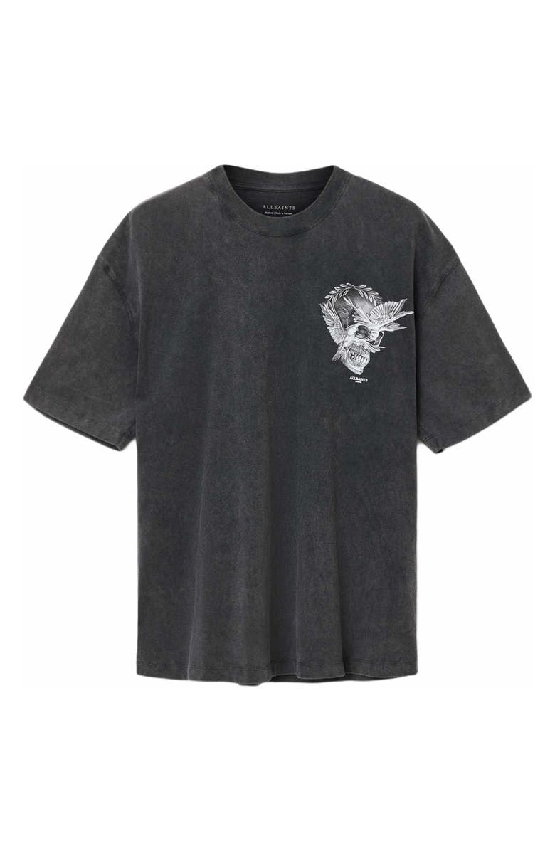 AllSaints Mysteries Cotton Graphic T-Shirt, Alternate, color, Washed Black