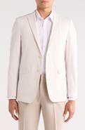 John Varvatos Star USA Pinstripe Notch Lapel Stretch Cotton Blazer