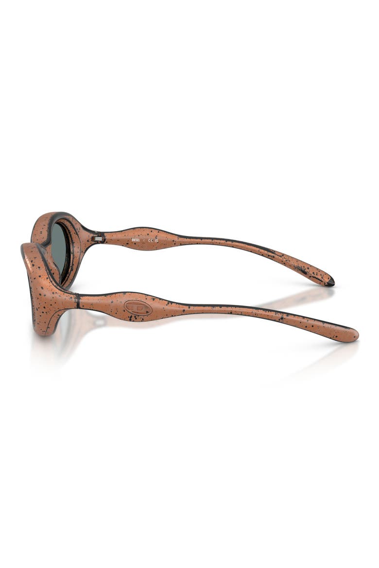 DL3011U 51mm Mirrored Oval Sunglasses, Alternate, color, BRONZE SPLATTER BLACK / ROSE