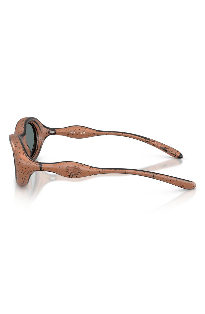 DIESEL<sup>®</sup> DL3011U 51mm Mirrored Oval Sunglasses, Alternate, color, Bronze Splatter Black / Rose
