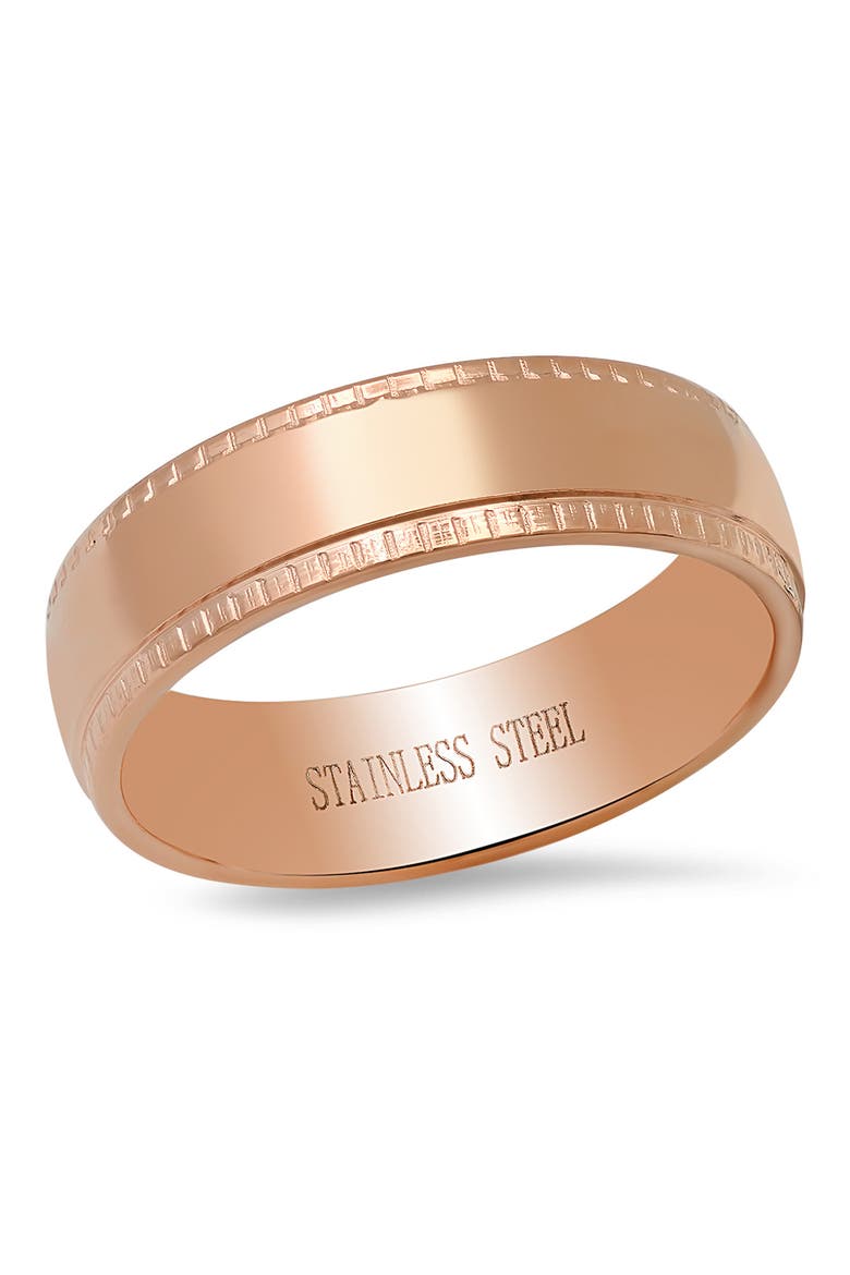 Etched Band Ring, Main, color, ROSE