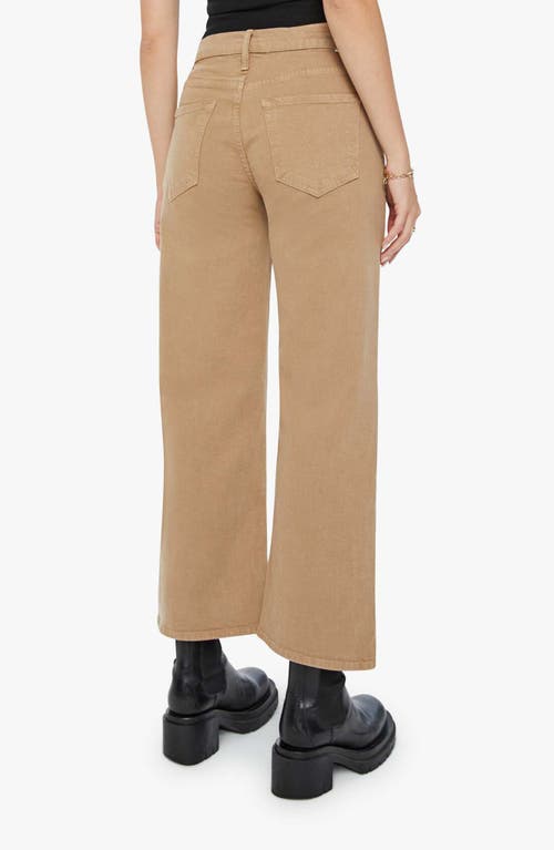 Mother The Dodger Flood High Rise Jeans In Dark Khaki In Dark Khaki