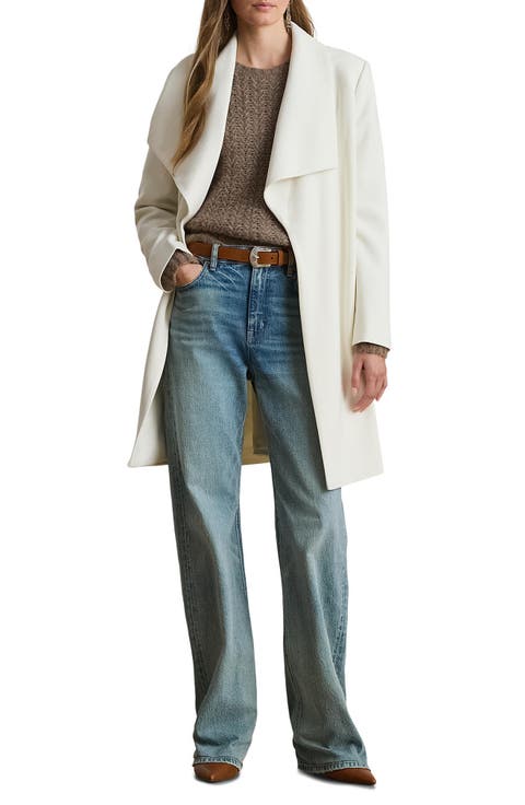 Drape Front Crepe Jacket