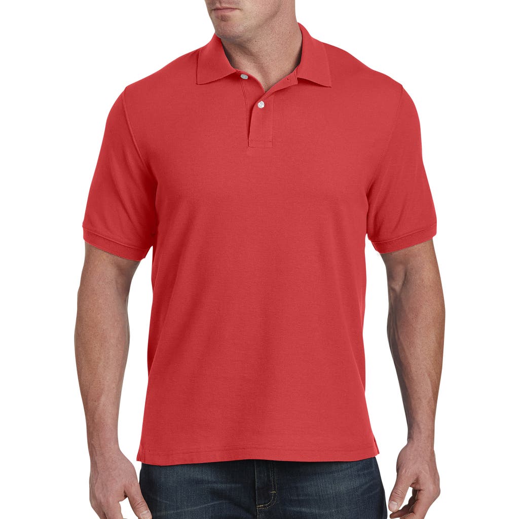 Harbor Bay By Dxl Big & Tall Piqué Polo Shirt In Multi