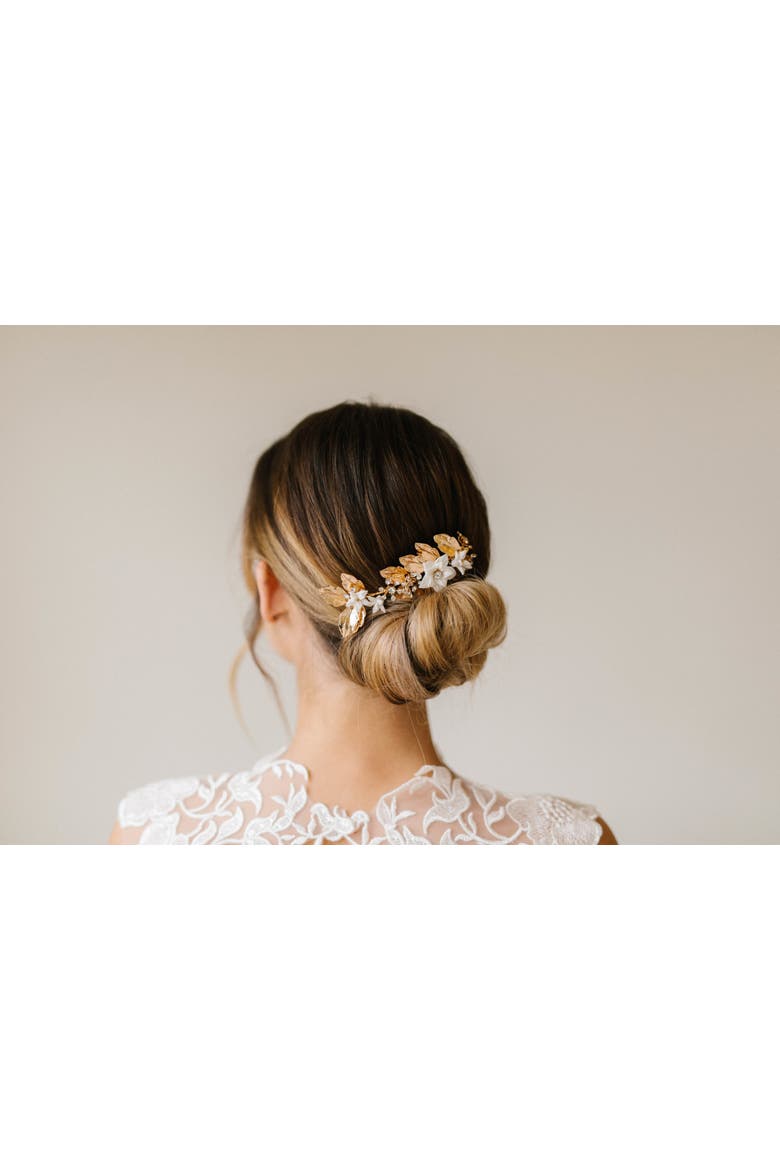 Grace Bridal Comb, Alternate, color, Gold