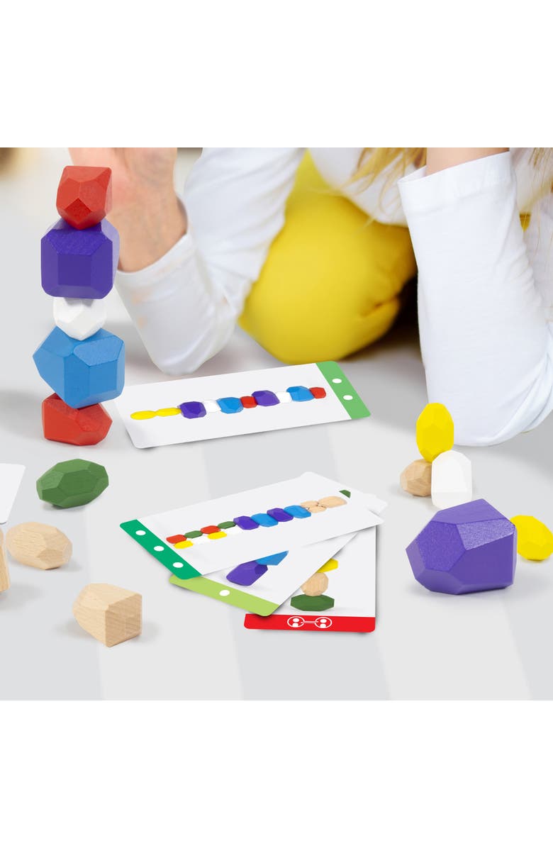 Ambassador Games Mindful Living Stacking Stones Tower Building Game, Alternate, color, Multicolored