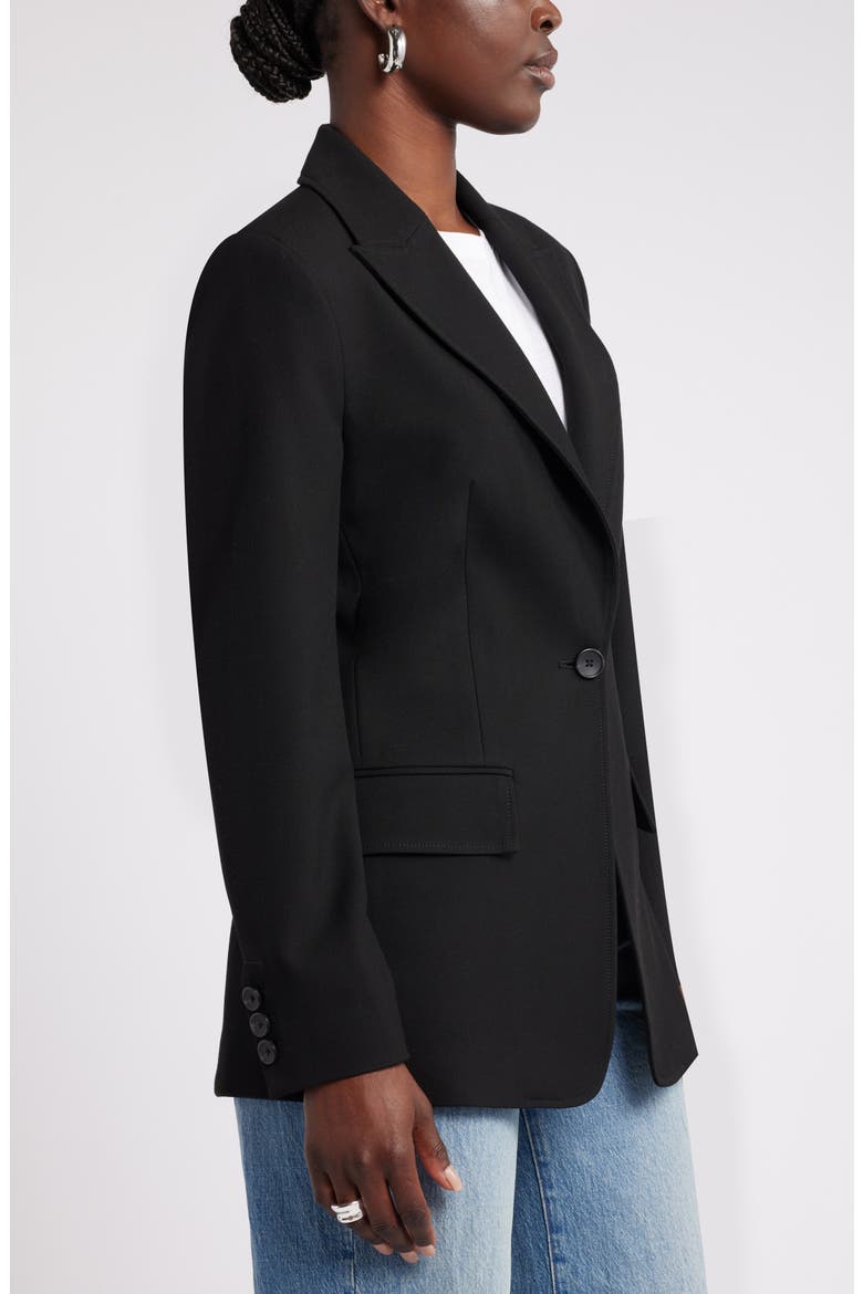 One-Button Blazer, Alternate, color, BLACK