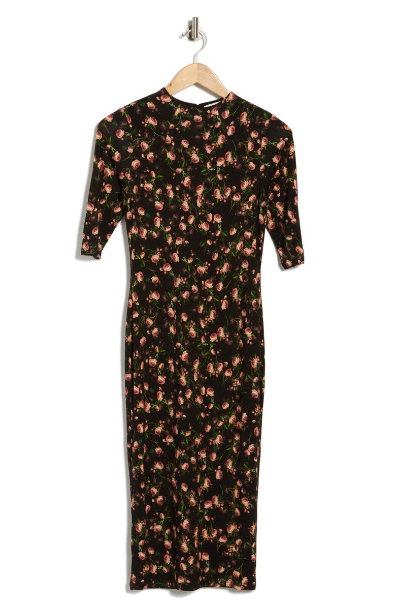 Alice + Olivia Delora Floral Body-Con Dress, Alternate, color, Fleur Frills