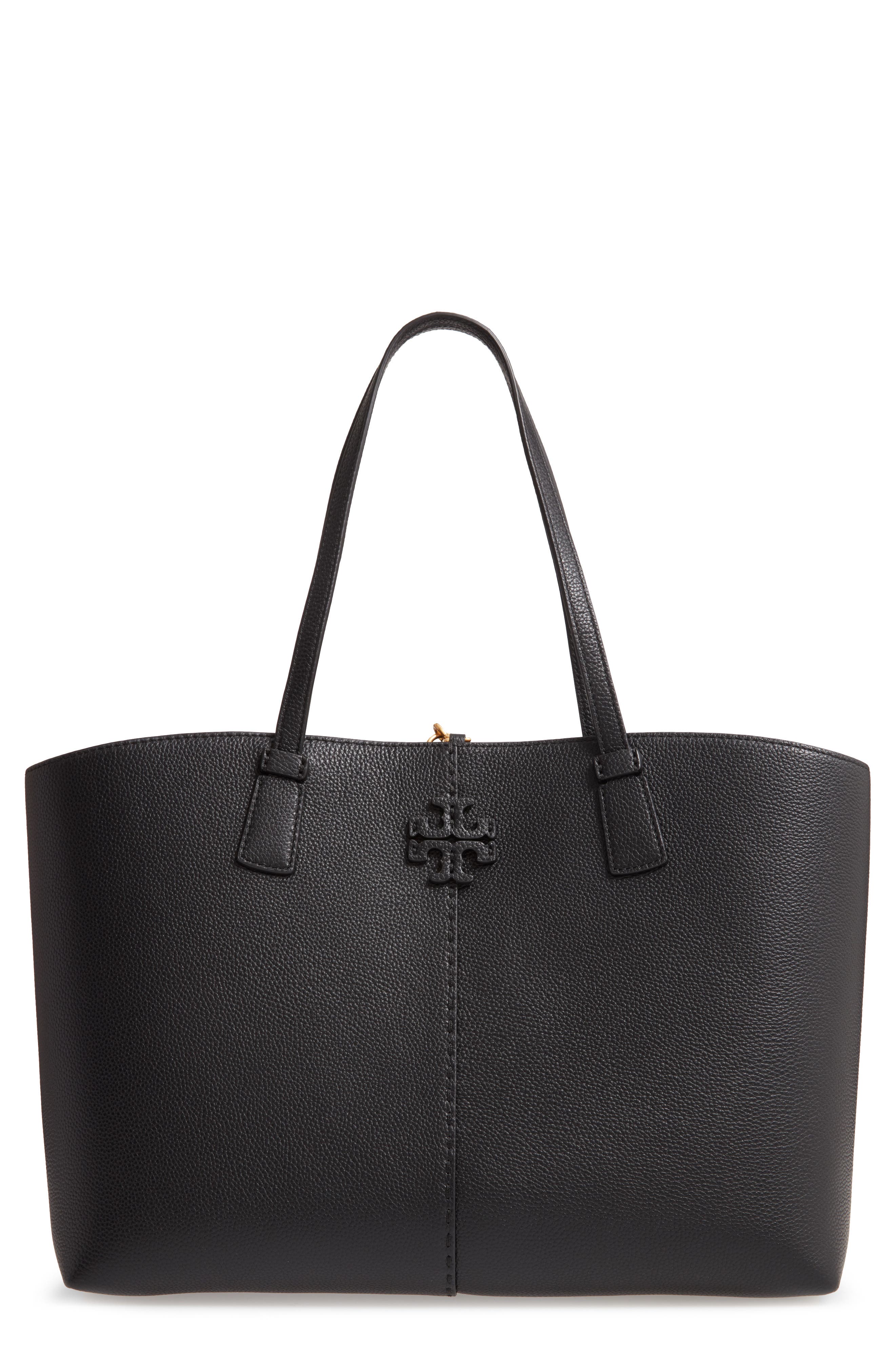 Tory Burch McGraw Leather Tote, Main, color, 