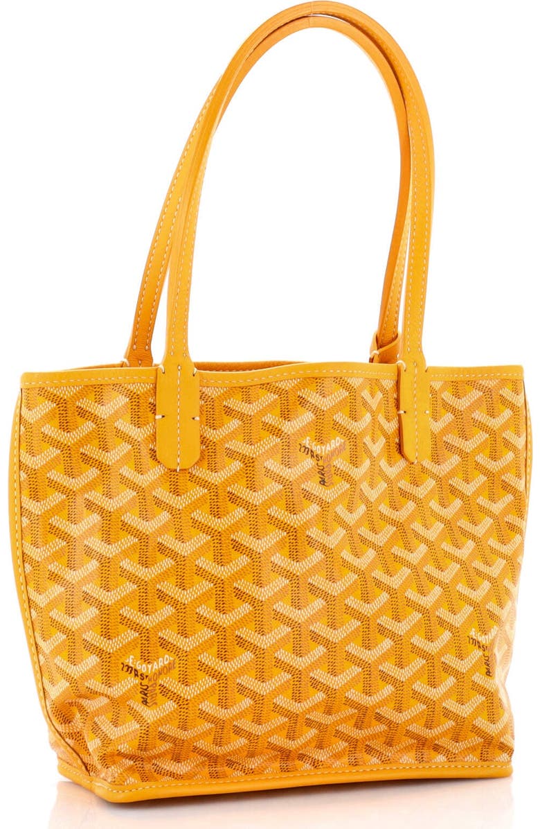 Pre-Owned Goyard Anjou Reversible Tote Coated Canvas Mini, Alternate, color, Yellow