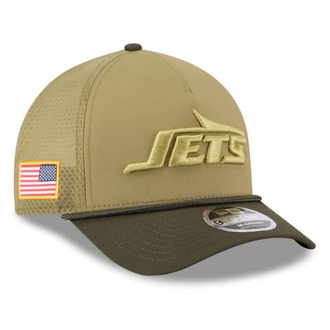 Men
s New Era  Green New York Jets 2025 Salute to Service 9FORTY A-Frame M-Crown Adjustable Hat