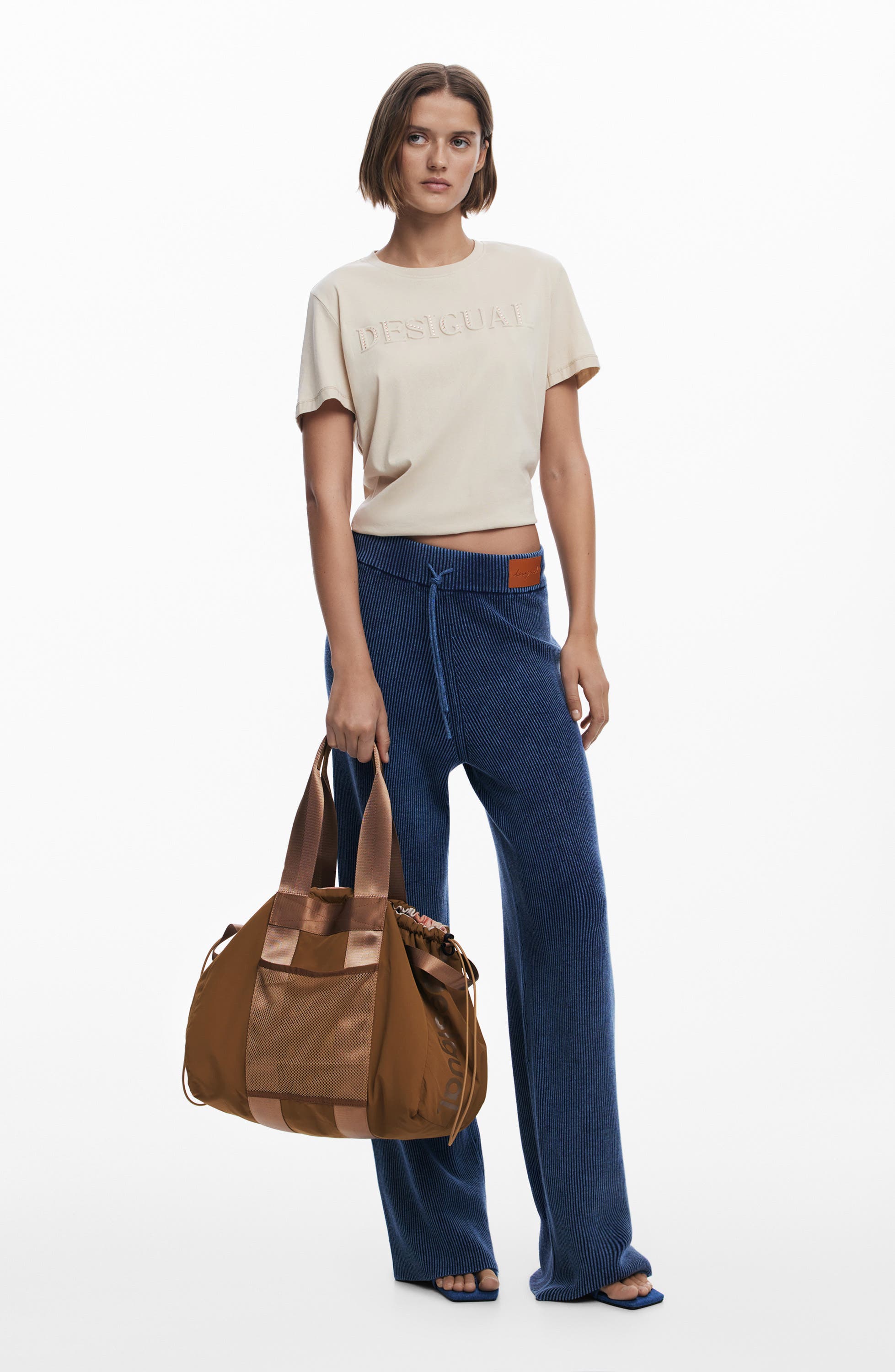 Desigual Nylon Shopper, Alternate, color, Medium Brown