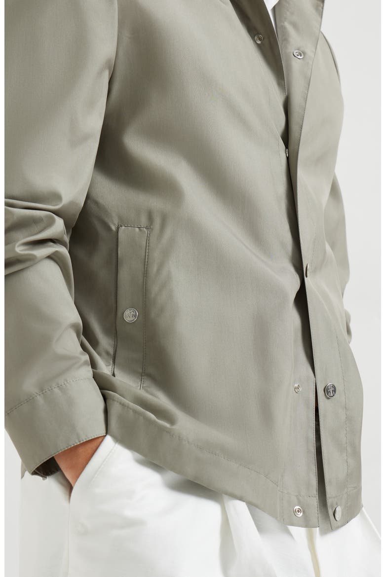 Silk outerwear jacket, Alternate, color, Khaki