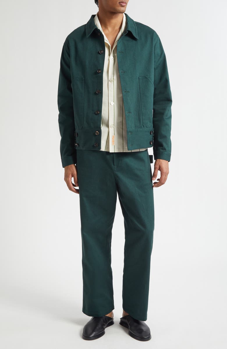 Bode Knolly Brook Cotton Jacket, Alternate, color, Dark Green