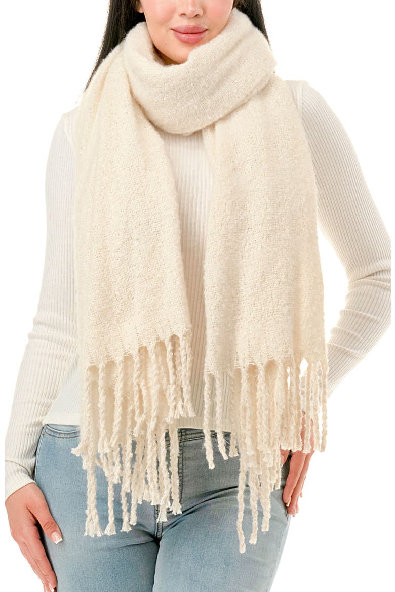 Fringe Scarf, Main, color, IVORY