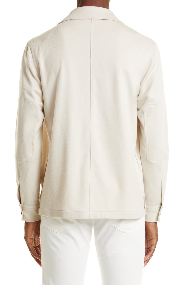 ZEGNA Oversize Oasi Cashmere Overshirt, Alternate, color, Ecru
