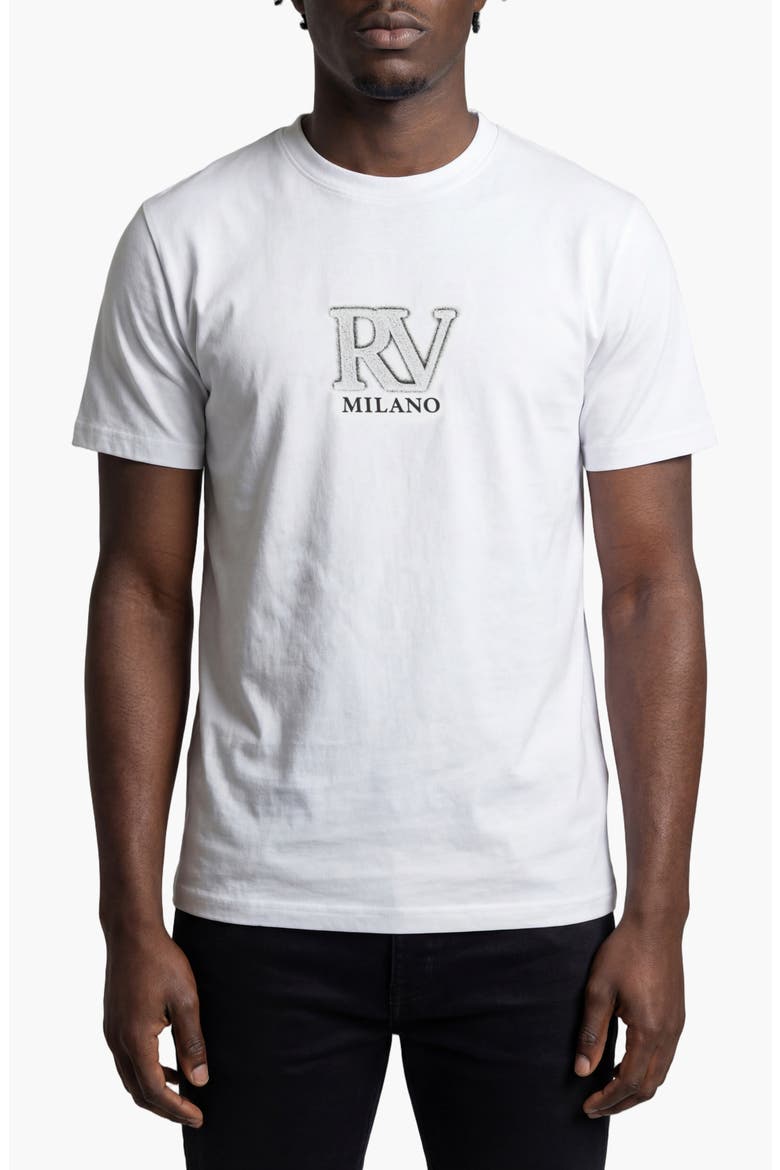 Front Brush Slim fit Tee, Main, color, White