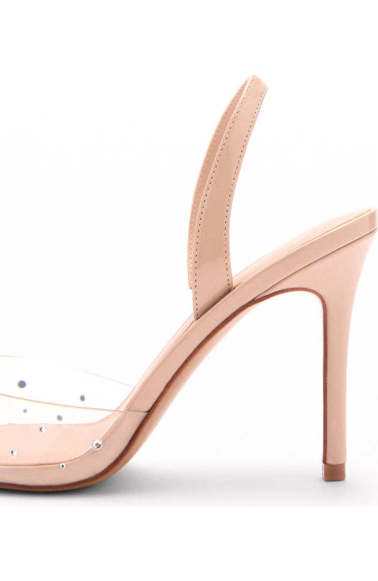 MANGO Transparent Rhinestone Pointed Toe Pump, Alternate, color,