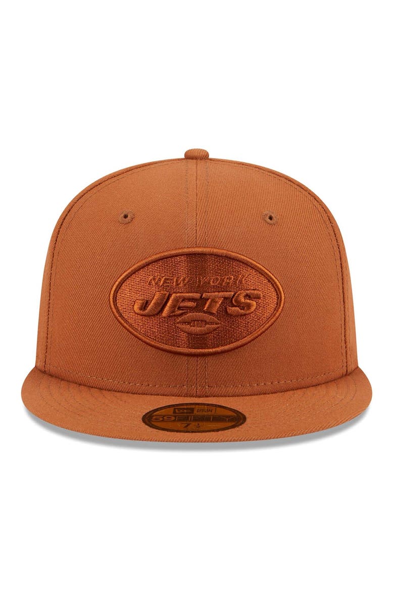 Men's  New Era Brown New York Jets Color Pack 59FIFTY Fitted Hat, Alternate, color, Brown