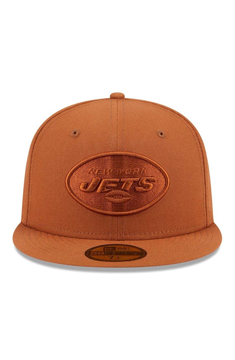 New Era Men's  New Era Brown New York Jets Color Pack 59FIFTY Fitted Hat, Alternate, color, 