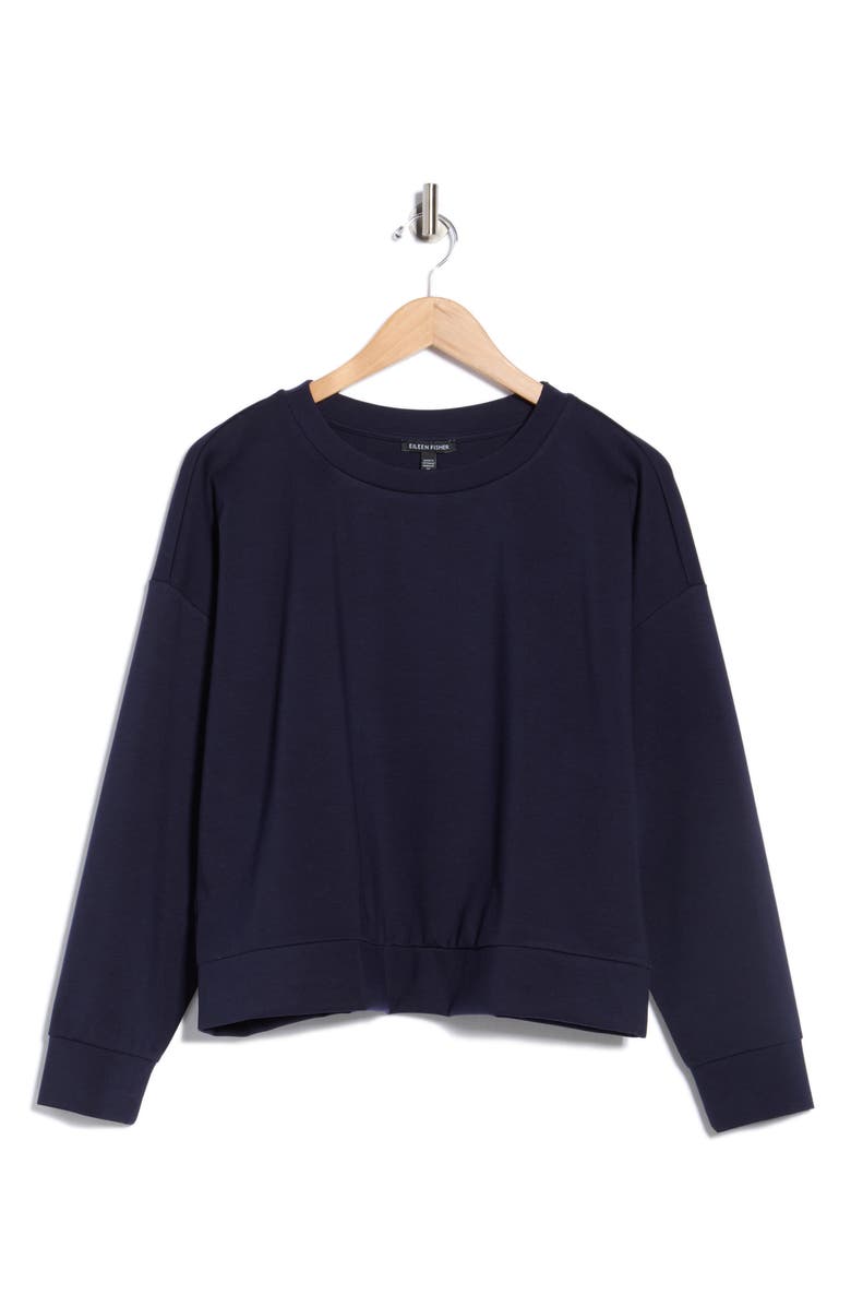 Eileen Fisher Round Neck Boxy Top, Main, color,