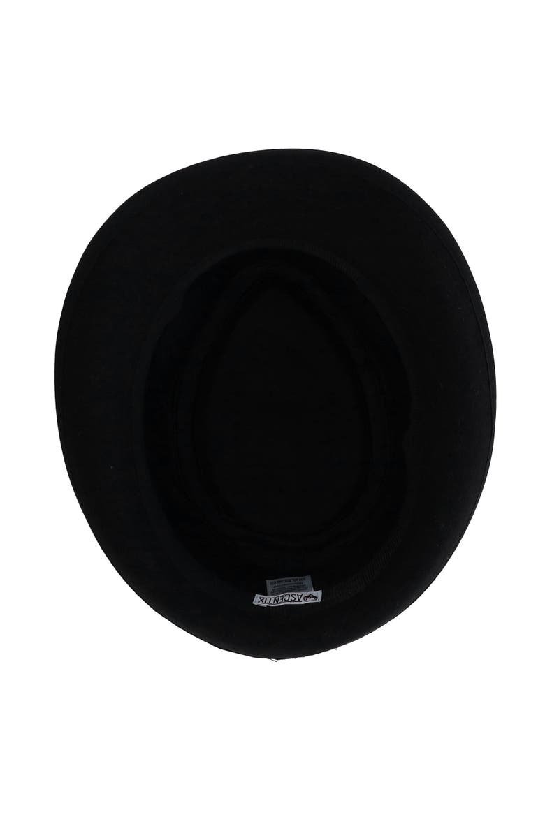 Men's Wool Blend All Season Fedora Hat with Herringbone Band, Alternate, color, Black