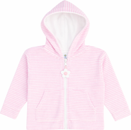 Florence Eiseman Stripe Terry Hoodie with Flower