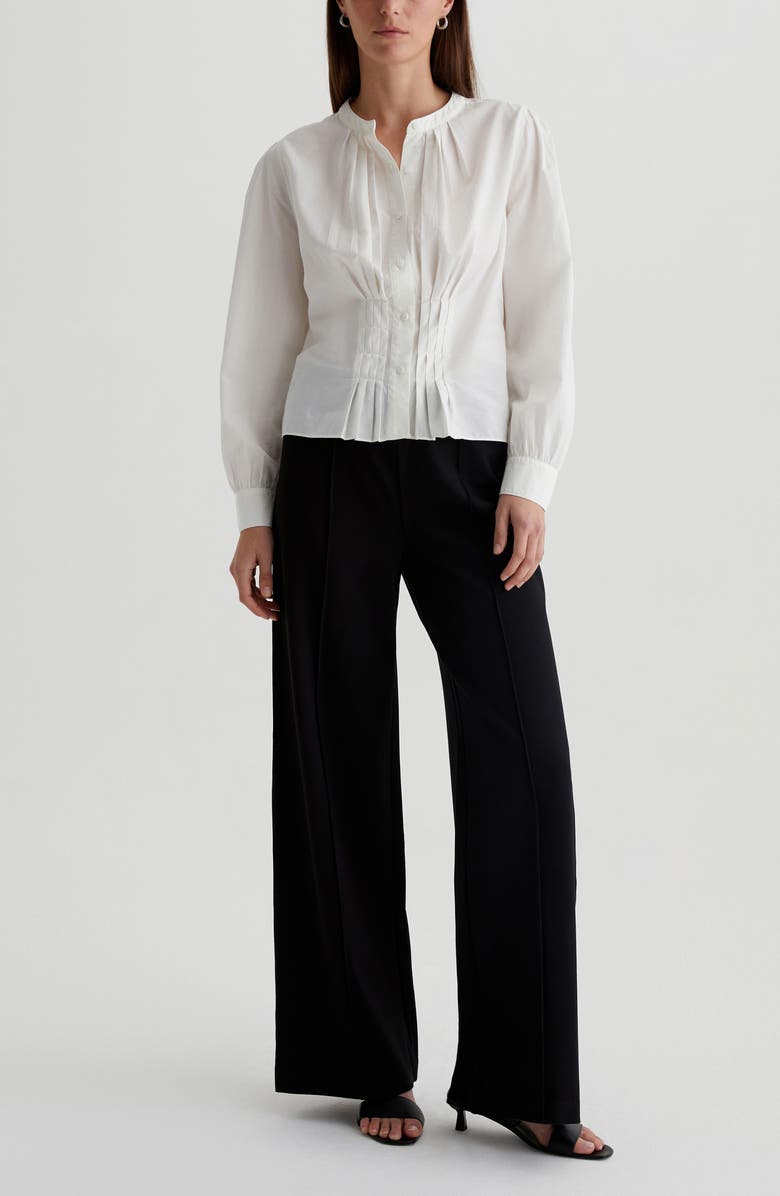 AG Reagan High Waist Wide Leg Pants, Alternate, color, Super Black