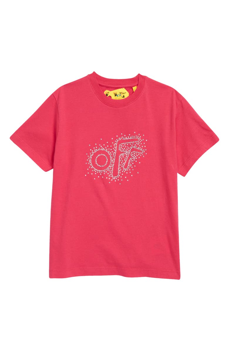Off-White Kids' Off Crystal Logo T-Shirt, Main, color, 