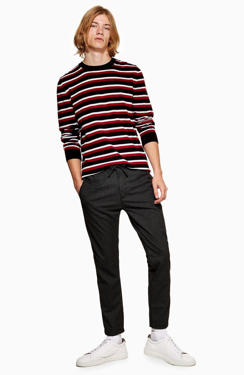 Topman Stripe Crewneck Sweater, Alternate, color, 