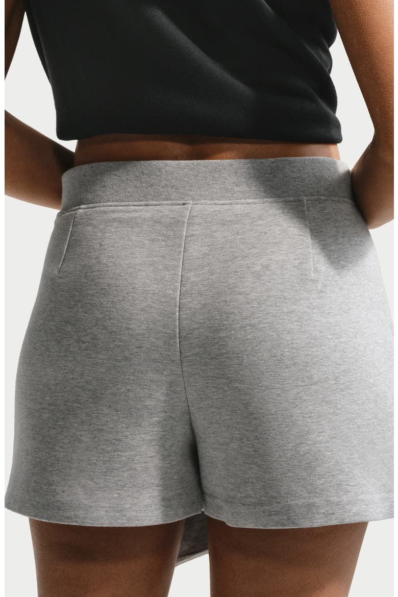 Cotton Blend Tech Fleece Skort, Alternate, color, DARK GREY HEATHER/ BLACK
