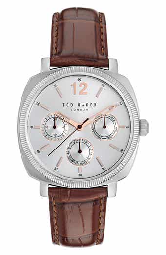 Ted Baker London Harryl Chronograph Leather Strap Watch, 42mm