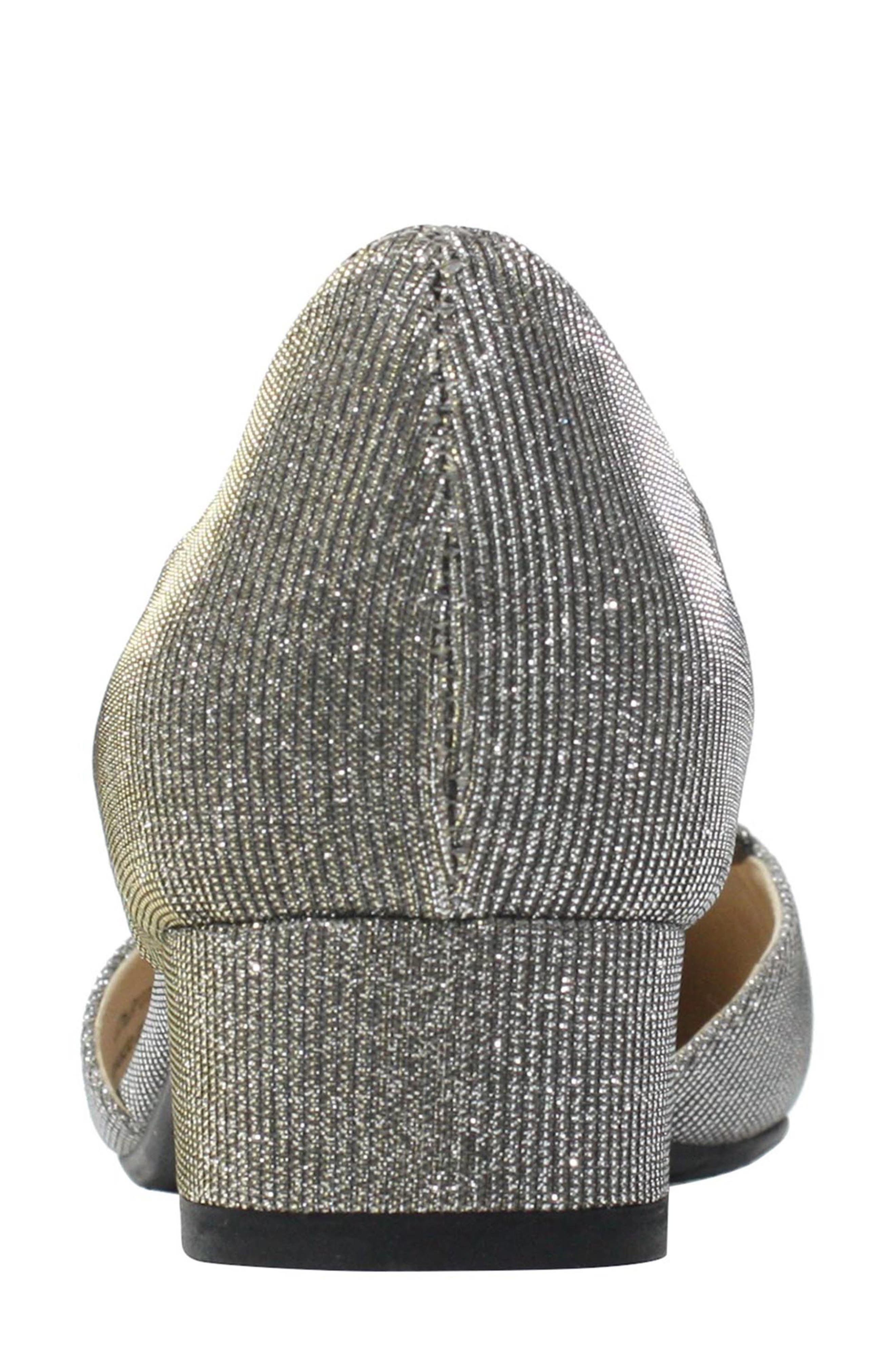 Pump, Alternate, color, PEWTER GLITTER FABRIC