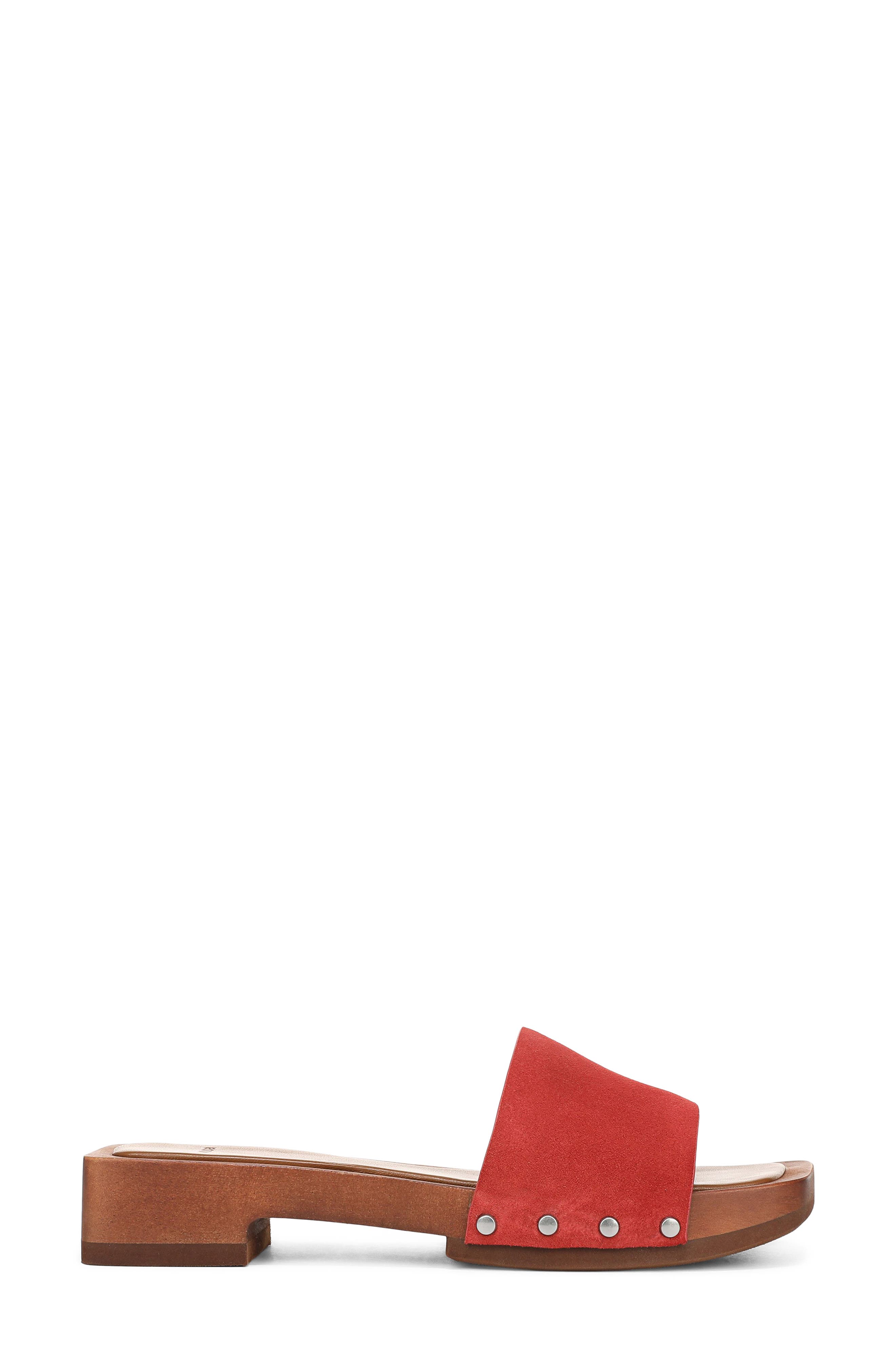 Barbara Slide Sandal, Alternate, color, POPPY RED