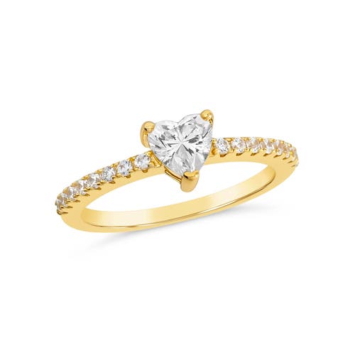 Anna Zuckerman Dainty Heart Ring In Yellow Gold