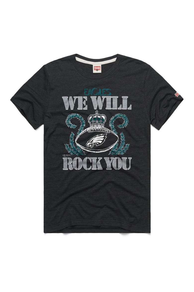 Unisex Homage Charcoal Philadelphia Eagles 2026 NFL Schedule Queen Tri-Blend T-Shirt, Alternate, color, Charcoal