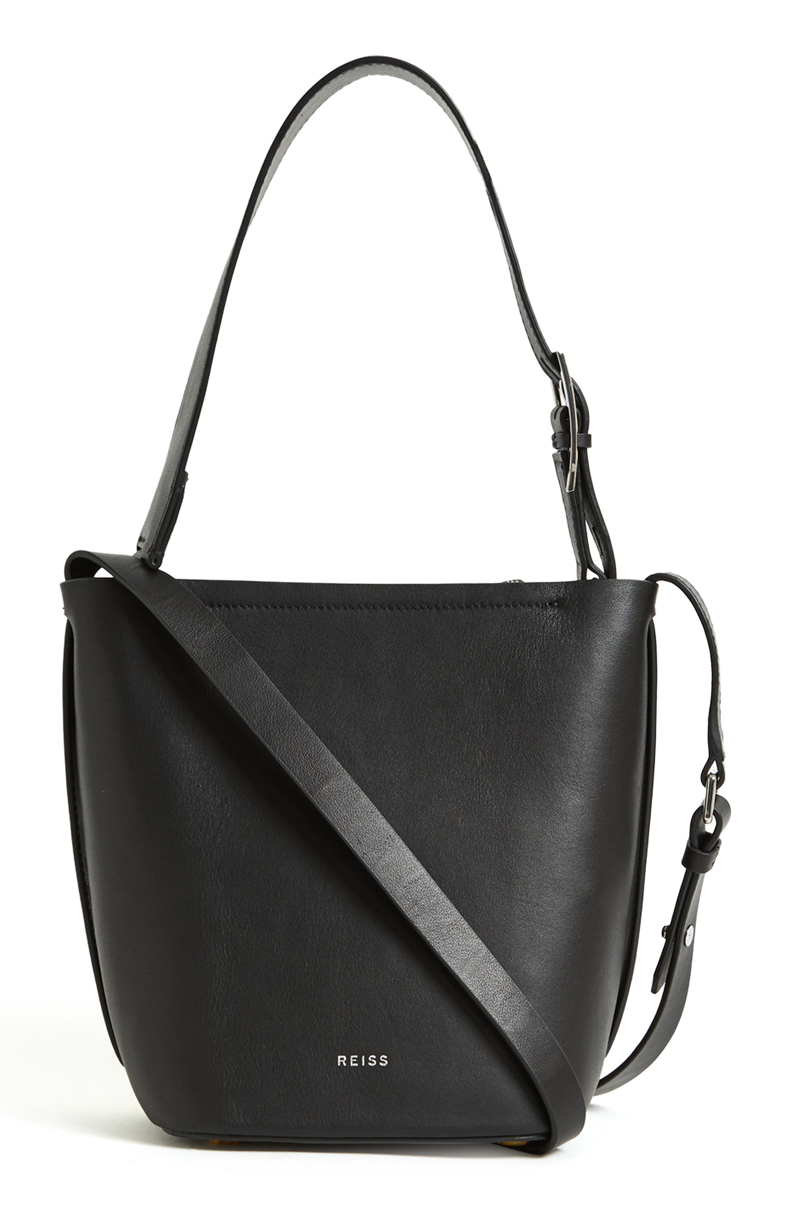 Reiss Hudson Mini Calf Hair Bucket Bag, Alternate, color, 