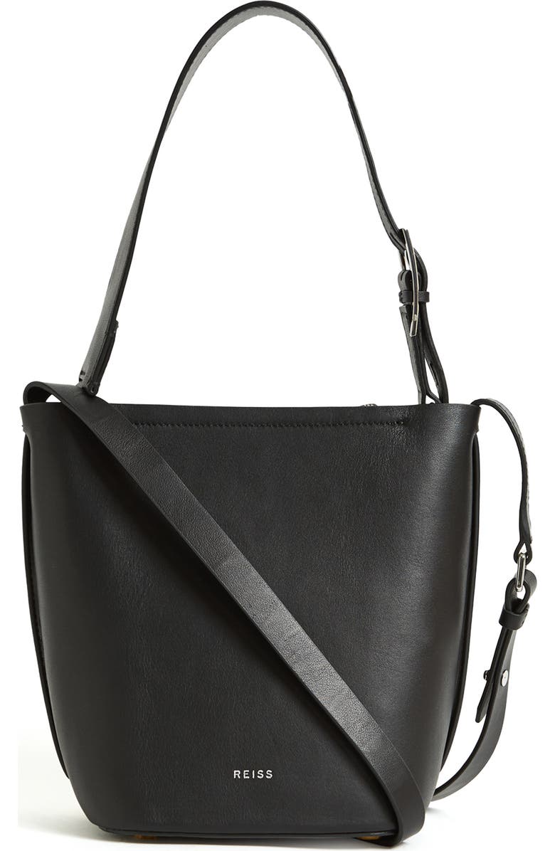Reiss Hudson Mini Calf Hair Bucket Bag, Alternate, color,