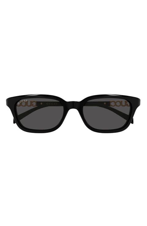53mm Gradient Polarized Rectangular Sunglasses