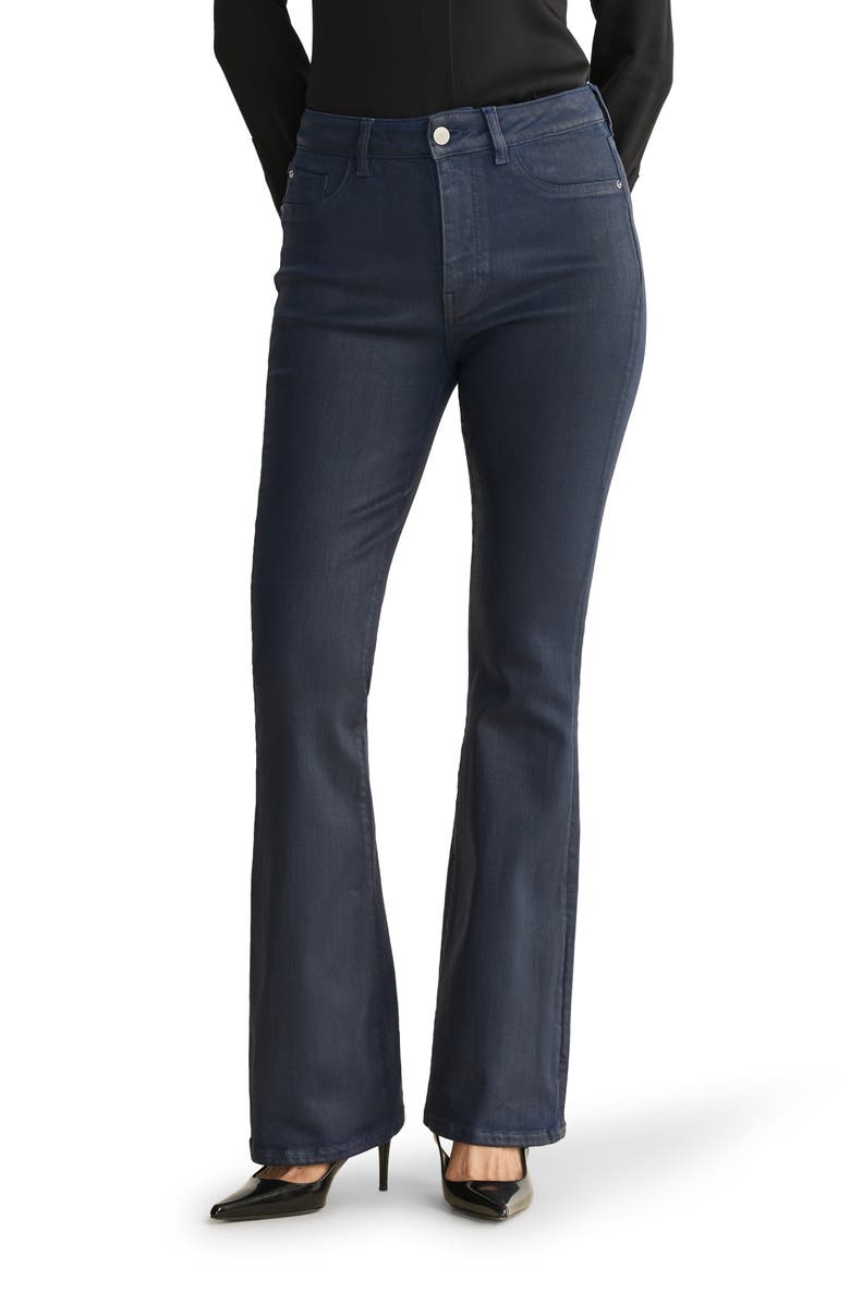 WARP+WEFT NAO Coated High Waist Bootcut Jeans, Main, color, Coated Shallows